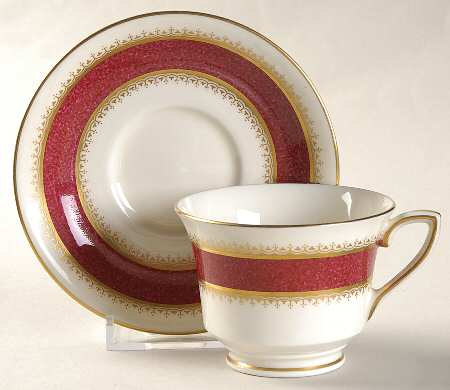 Belvoir Red Footed Demitasse Cup & Saucer Set