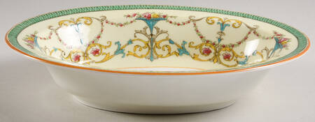 Bessborough Green 9" Oval Vegetable Bowl