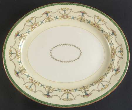 Bessborough Green 17" Oval Serving Platter
