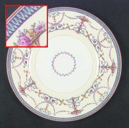 Bessborough Blue (Z715-3 Lt Blue Band, Floral) by Royal Worcester