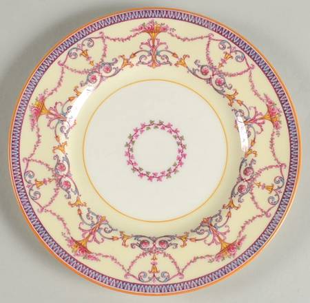 Bessborough Blue (Z715-3 Lt Blue Band, Floral) Salad Plate