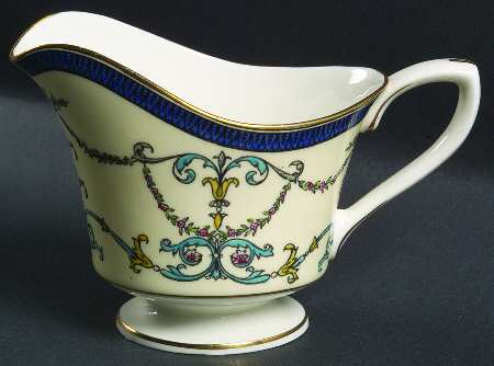 Bessborough Blue (Z809-2 Dark Blue Band, Floral) Creamer