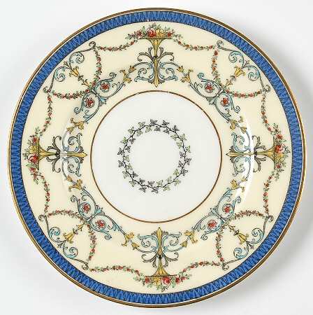Bessborough Blue (Z809-2 Dark Blue Band, Floral) Bread & Butter Plate