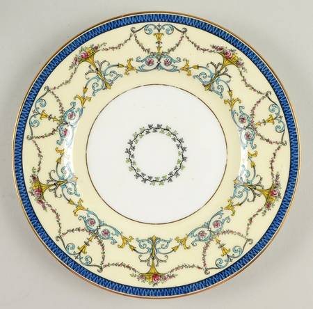Bessborough Blue (Z809-2 Dark Blue Band, Floral) Salad Plate