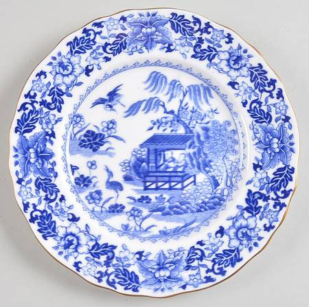 Blue Broseley Salad Plate