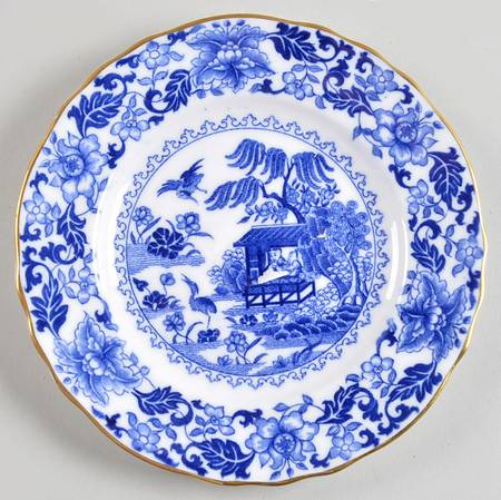 Blue Broseley Bread & Butter Plate