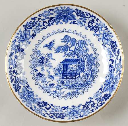 Blue Broseley Saucer