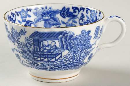 Blue Broseley Footed Cup