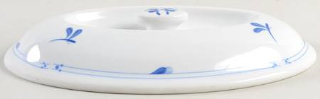 Blue Bow Lid for 2.5 Quart Oval Covered Casserole