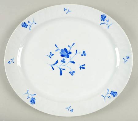 Blue Bow 14" Oval Serving Platter