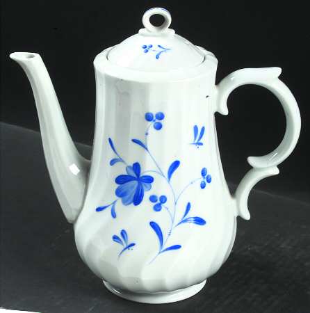 Blue Bow Coffee Pot & Lid