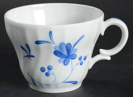 Blue Bow Flat Cup