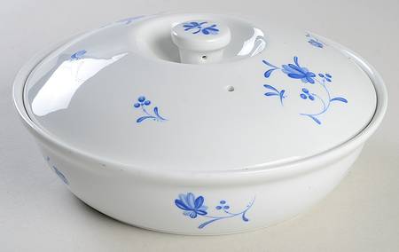 Blue Bow 1qt Round Oven To Table Covered Casserole
