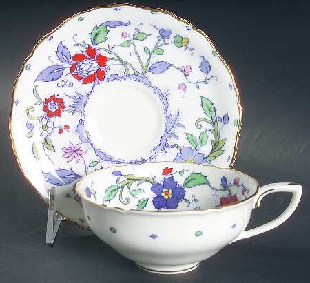 Blue Chelsea Footed Cup & Saucer Set