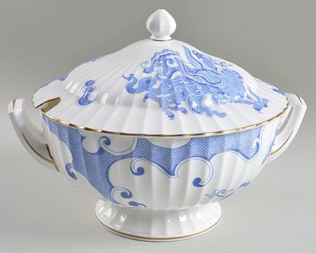 Blue Dragon (Warmstry, Fluted) Tureen &  Lid