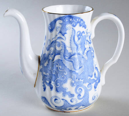 Blue Dragon (Warmstry, Fluted) Small Coffee Pot No Lid