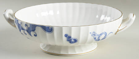 Blue Dragon (Warmstry, Fluted) Round Vegetable No Lid