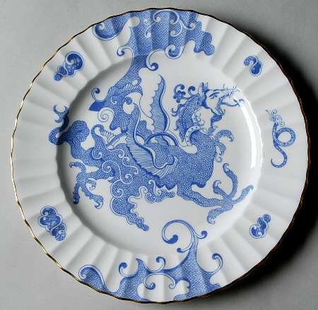 Blue Dragon (Warmstry, Fluted) Luncheon Plate