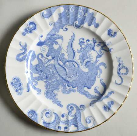Blue Dragon (Warmstry, Fluted) Salad Plate