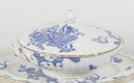 Blue Dragon (Warmstry, Fluted) Round Covered Vegetable
