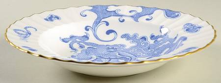 Blue Dragon (Warmstry, Fluted) Rim Soup Bowl