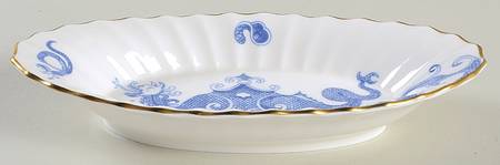 Blue Dragon (Warmstry, Fluted) Pickle Dish