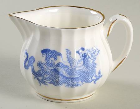 Blue Dragon (Warmstry, Fluted) Mini Creamer