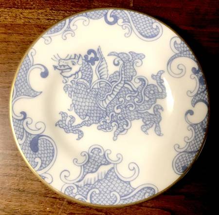 Blue Dragon (Warmstry, Fluted) Butter Pat