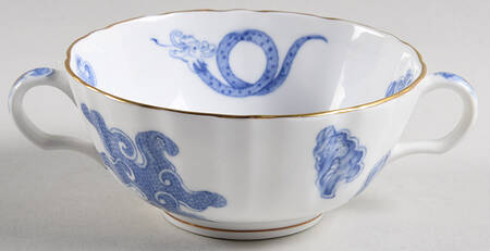 Blue Dragon (Coburg, Semiscalloped) Flat Cream Soup Bowl