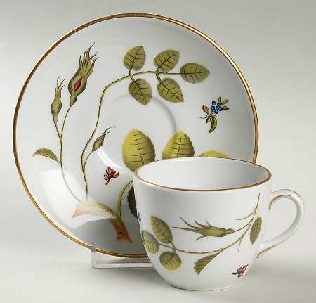 Blind Earl (No Raised Design) Flat Demitasse Cup & Saucer Set