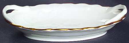 Blind Earl (Raise Design Allwhite) 6" Oval Handled Tray