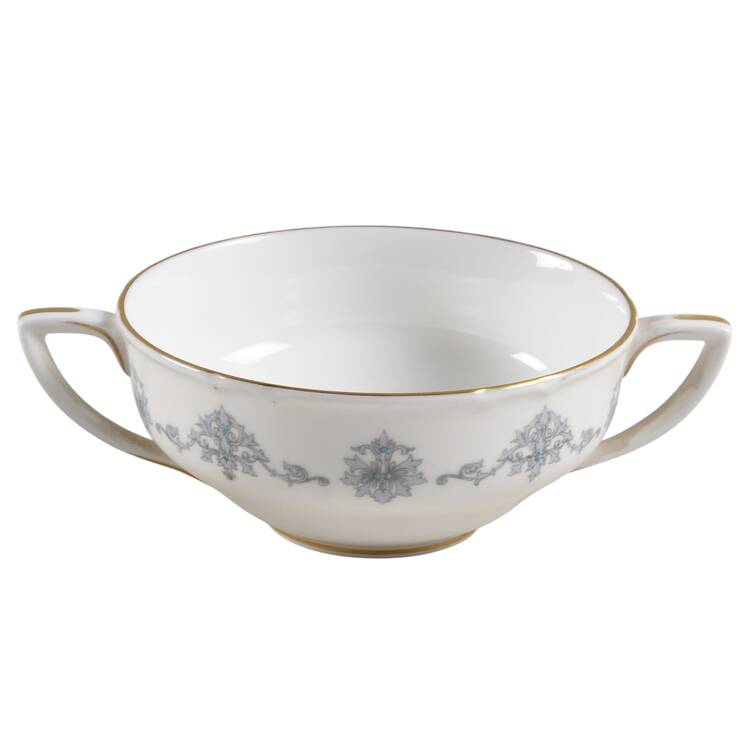 Blue Medallion Flat Cream Soup Bowl