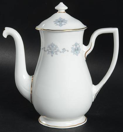 Blue Medallion Mini Coffee Pot & Lid