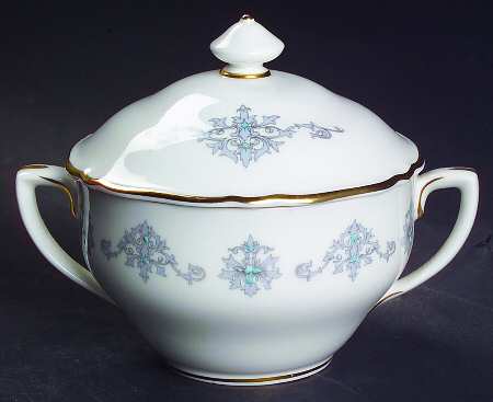 Blue Medallion Sugar Bowl & Lid