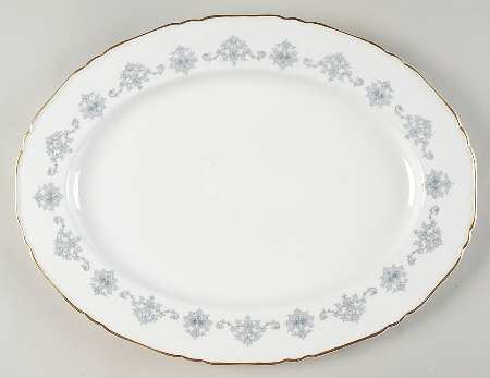 Blue Medallion 16" Oval Serving Platter