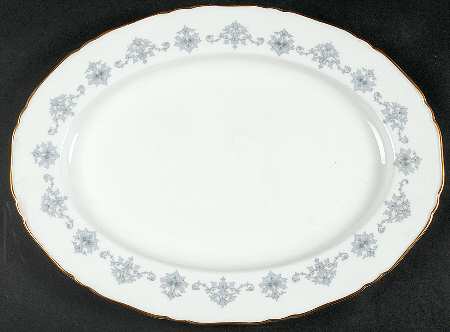 Blue Medallion 15" Oval Serving Platter