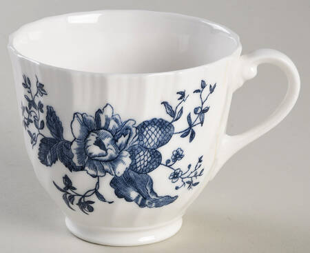 Blue Sprays (White) Footed Cup