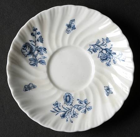 Blue Sprays (White) Saucer for Demitasse Cup