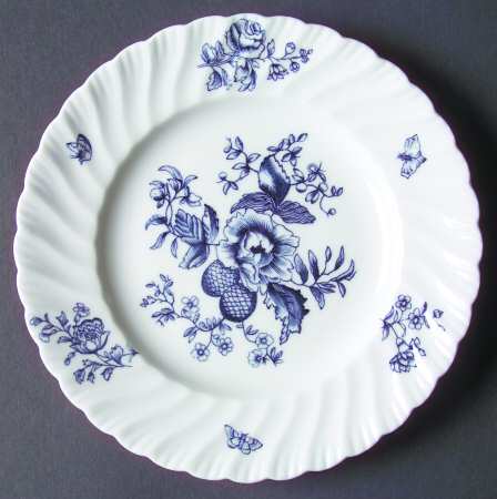 Blue Sprays (White) Bread & Butter Plate