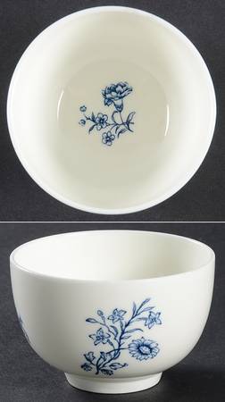 Blue Sprays (White) Mini Open Sugar Bowl