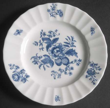Blue Sprays (Ribbed) Bread & Butter Plate