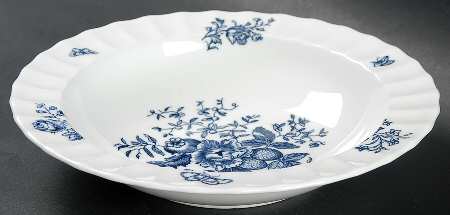 Blue Sprays (Ribbed) Rim Cereal Bowl