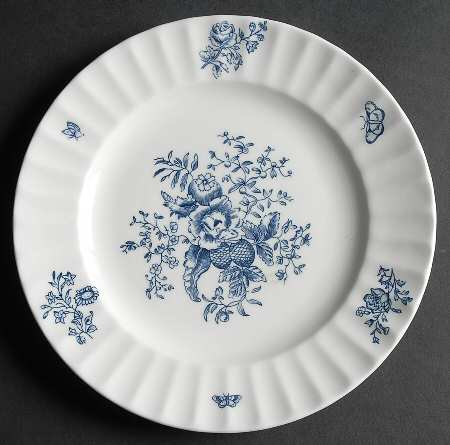 Blue Sprays (Ribbed) Salad Plate
