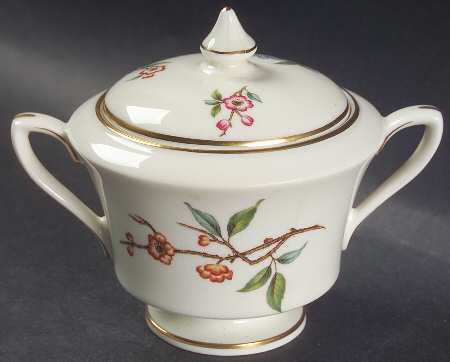 Blossom Time Sugar Bowl & Lid by Royal Worcester