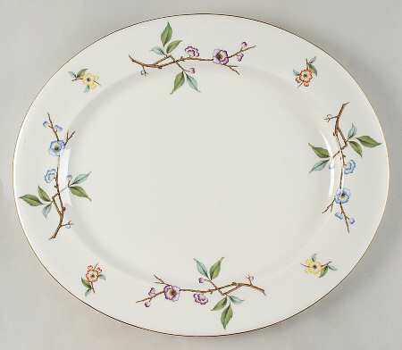 Blossom Time 17" Oval Serving Platter by Royal Worcester
