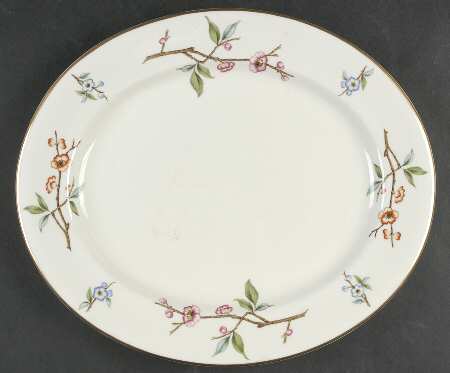 Blossom Time 13" Oval Serving Platter by Royal Worcester