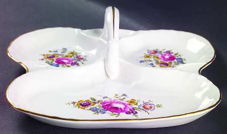 Bournemouth 3-Part Relish with Center Ceramic Handle
