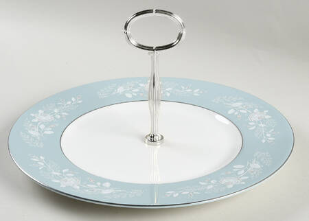 Bridal Rose Round Serving Plate with Center Handle (Dp) Hc