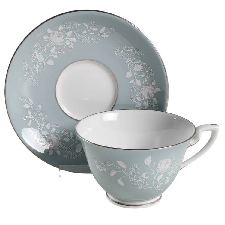 Bridal Rose Footed Cup & Saucer Set