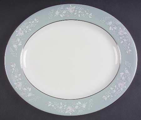 Bridal Rose 13" Oval Serving Platter